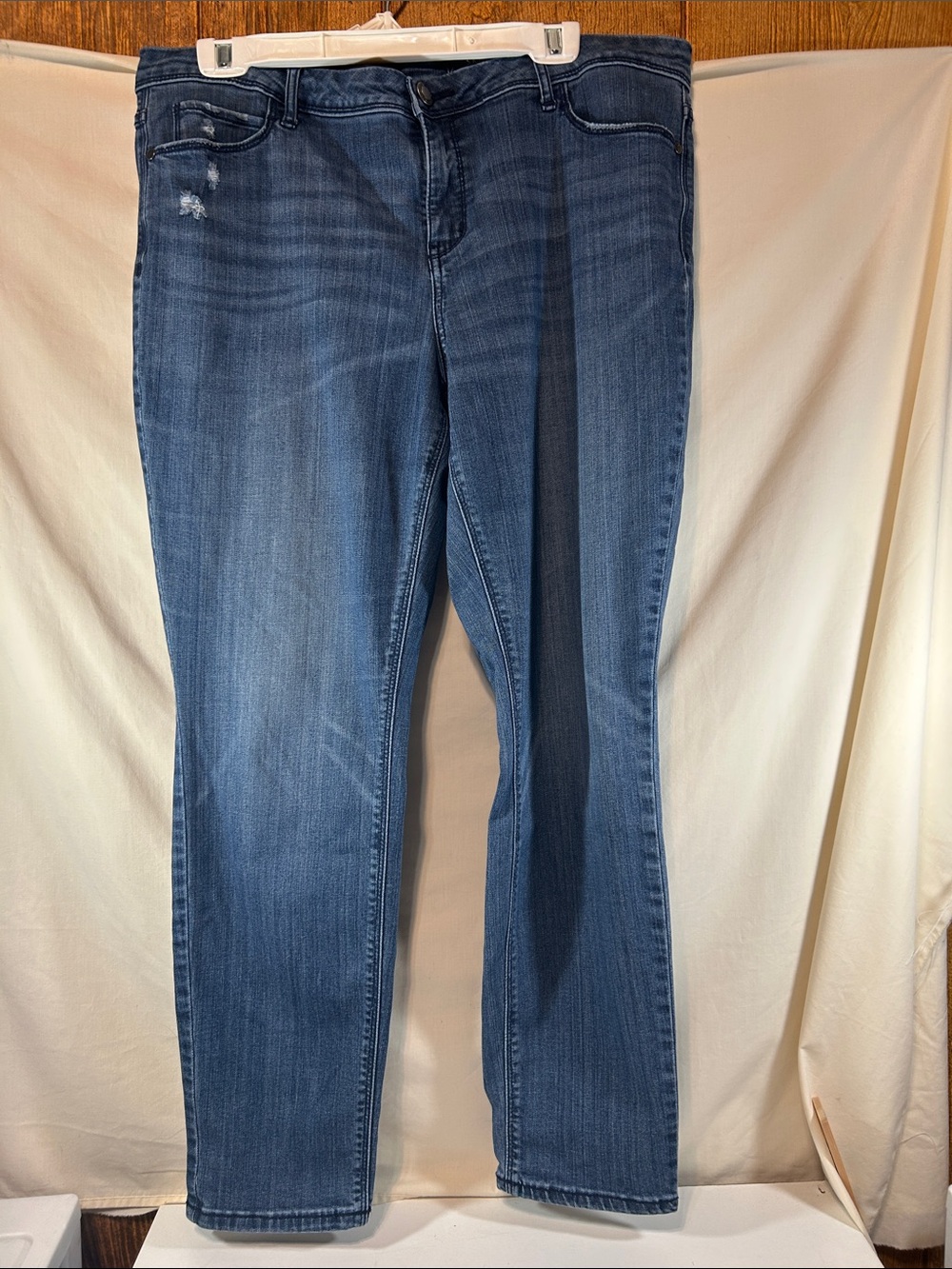Simply Vera Classic Women's Straight-Leg Skinny Mid Rise Jeans - Dark Blue